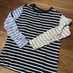 【大幅値下げ！】UNIQLO 長袖カットソー 120cm ボーダー柄