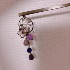 梅花簪（ばいかかんざし）紫　かんざし屋wargo ワーゴのサムネイル
