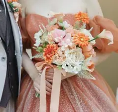 スモールブーケ、前撮りブーケ、造花ブーケ、ウェディングブーケ、結婚式ブーケ
