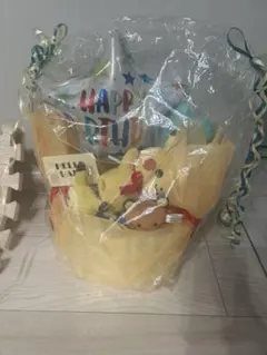 おむつケーキ ピカチュウぬいぐるみとバルーンセット