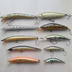 まとめ売り！ トラウト エリア ネイティブ ミノー シャッド 10個セット