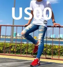 希少サイズ❗アメリカンイーグル ダメージ加工ブルースキニーデニム US00