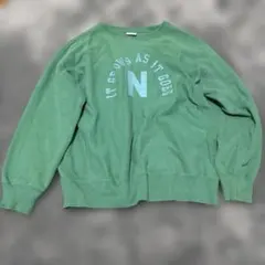 Champion Reverse Weave グリーンスウェット L