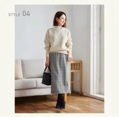新品未使用　チェック柄　ナロースカート　しまむら　星玲奈さん　コラボ　L