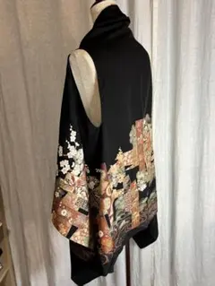 着物リメイクジレコート羽織　会食 結婚式 衣装 勝負服 ステージ