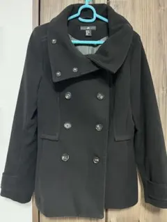 ⭐︎再！お値下げ⭐︎ウール混合ダブルブレストピーコート ブラック