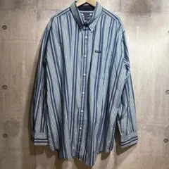 90s CHAPS ストライプ イージーケアシャツ