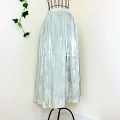 earth music &ecology シャイニーサテンスカート 光沢 新品