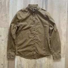 H&M 長袖シャツ ブラウン・ブラックチェック 柄 S