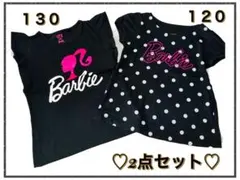 ユニクロのUT、バービーとのコラボTシャツ2枚セット120.130♪