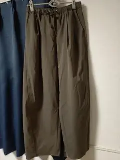 GU パレルレッグプルオンパンツ L オリーブ