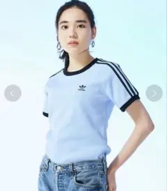 adidas Originals ワッフル Tシャツ ブルー