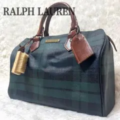 【美品】 POLO RALPH LAURENミニボストンバッグ ブラックウォッチ
