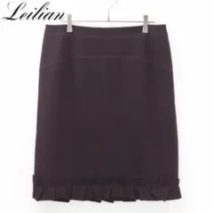 B7445■Leilian レリアン 裾フリル スカート 13 大きいサイズ