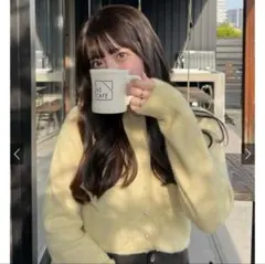 ラメフェザーニットカーディガン[kz443] タグあり　新品未使用