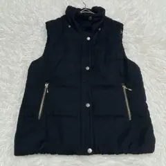 THE SHOP TK 黒 キルティングダウンベスト　L