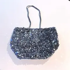 【新品未使用】シルバー スパンコール パーティーバッグ