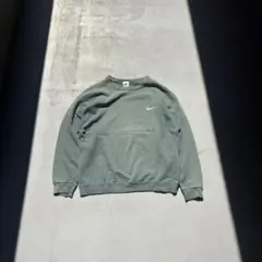 90s Nike USA製 ロゴ　刺繍　フェード　緑　スウェット　トレーナー