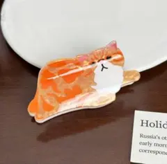 エキゾチック ヘアクリップ バンスクリップ 髪留め 髪飾り 大きめ うちの子 猫