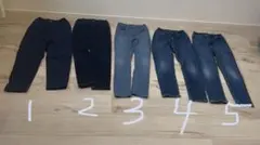 UNIQLO デニムパンツ 130サイズ 5本セット