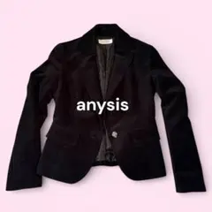 anysis ベロア調　ジャケット　M ２wayボタン　オケージョン