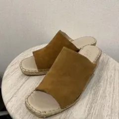 ZARA ブラウン スエード ミュールサンダル