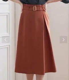 ★美品★｜ANAYI ｜ポリエステルツイルタックスカート｜38サイズ