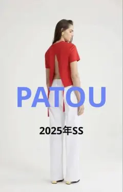2025パトゥ PATOU Tシャツ オーガニックコットン　バックオープン