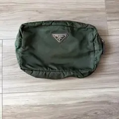 PRADA ナイロン ポーチ カーキ❣️のサムネイル