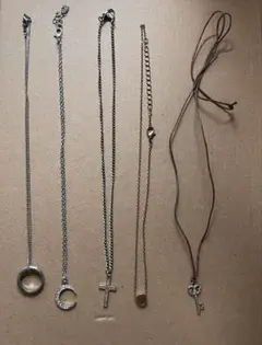 ネックレス5本セット シルバー ゴールド