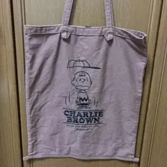 スヌピー チャーリーブラウン刺繍トート