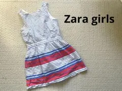 ZARA girls 130cmストライプワンピース　ミニスカート