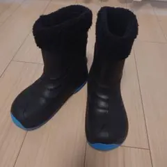 プーキーズ　レイン・スノーブーツ 黒/青　23/24cm