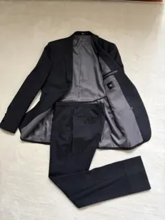 ⭐︎SUIT SELECT⭐︎ストライプダークネイビービジネススーツ 3シーズンY6