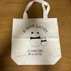 パンダイラスト トートバッグ アイボリー