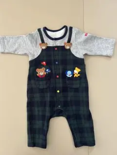 【miki HOUSE】チェック柄ロンパース・カバーオール