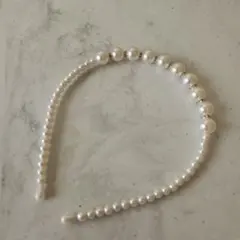 パールカチューシャ　ヘッドドレス　結婚式　発表会　ラインストーン