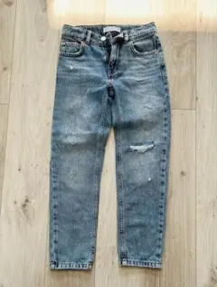 [ZARA]キッズ ルーズフィット ダメージ加工デニム