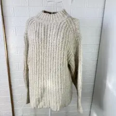 LowrysFarm リブ編みハイネックニットベージュサイズF