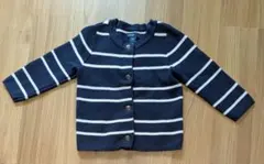 babyGap ネイビー ストライプ カーディガン 12-18ヶ月　80cm