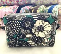 ハンドメイド●ミニスクエアポーチ北欧風柄