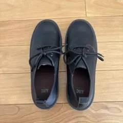 ブラックレザー ローファー　CASUAL LACE UPのサムネイル