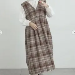 サマンサモスモス　ジャンパースカート　チェック