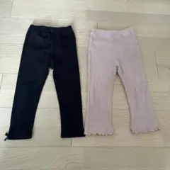 2本セット　100cm プティマイン　レギンスパンツ　スパッツ　メロウ　リボン