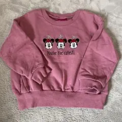 ミニー・マウス トレーナー ピンク 90cm