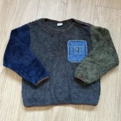 DILASH 【ディラッシュ】デニムポケット付両面ボア トレーナー 120cm