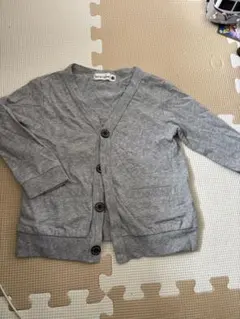 薄手カーディガン　羽織り uv対策に ブランシェス グレー 80cm