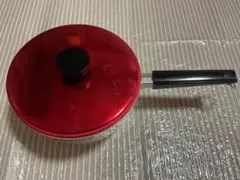 昭和レトロ　中尾工業株式会社　片手鍋　アルミ　赤い蓋　20cmのサムネイル