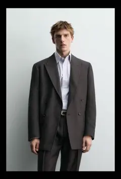 新品未使用　タグ付き　ZARA ダブルブレスト仕様ウールスーツブレザーのサムネイル