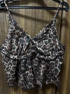 ヒョウ柄フリルキャミソール